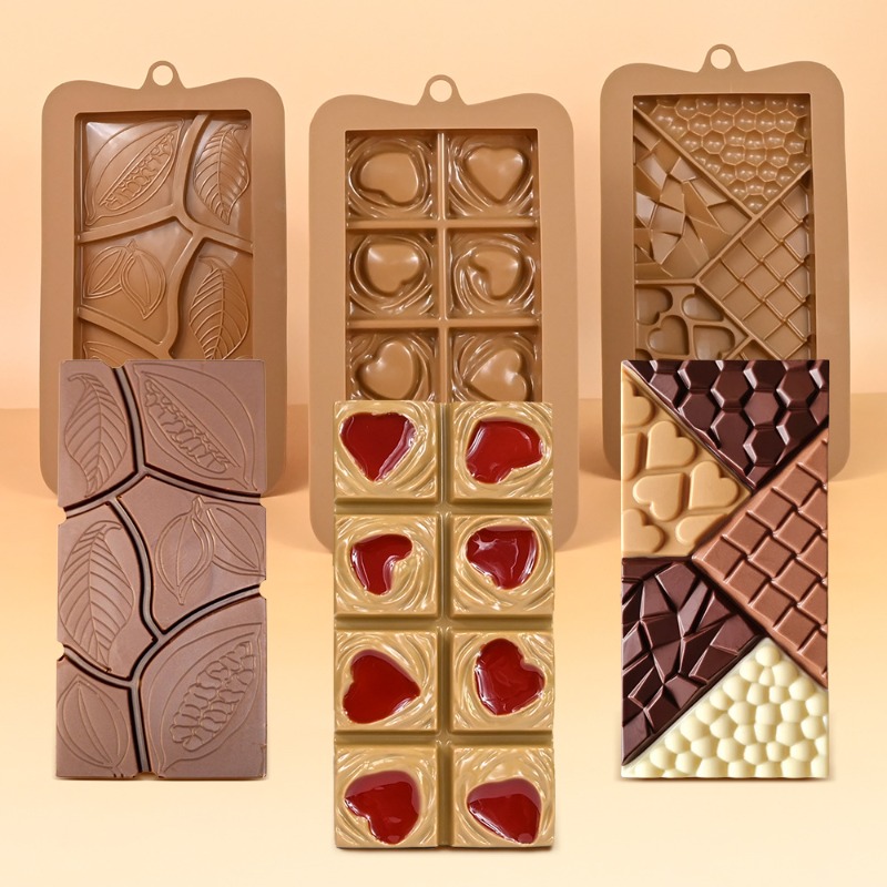 Soap Making Kit Amazon - 3-delige onregelmatige siliconen chocolade bakvorm, poreuze