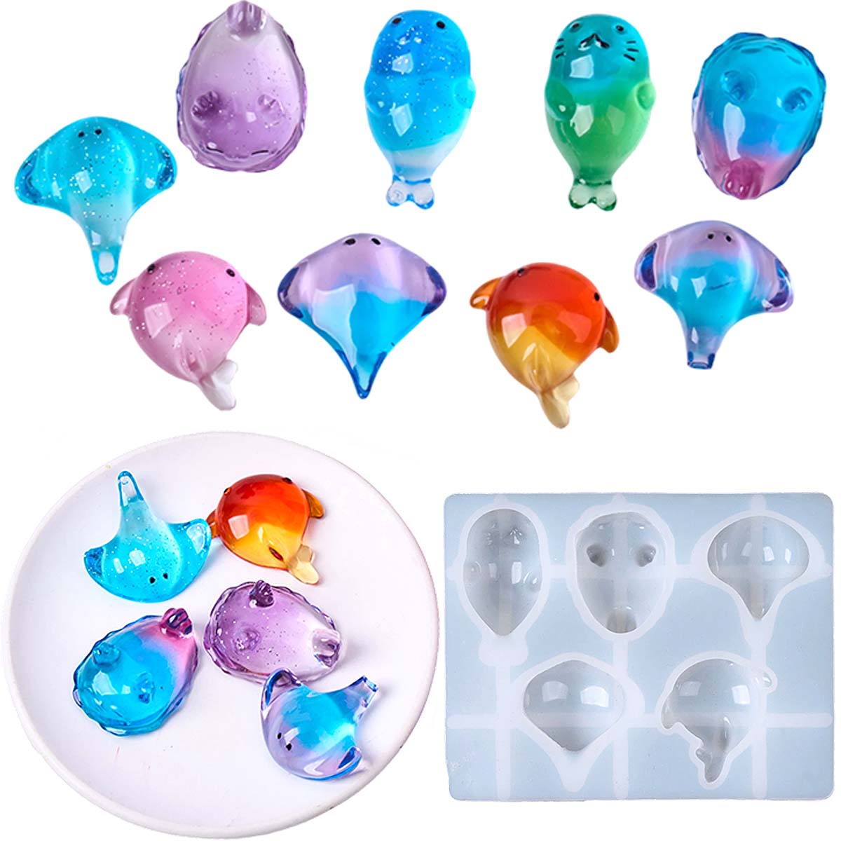 Soap Making Kit - 3D Healing Kawaii Manta Ray Walvis