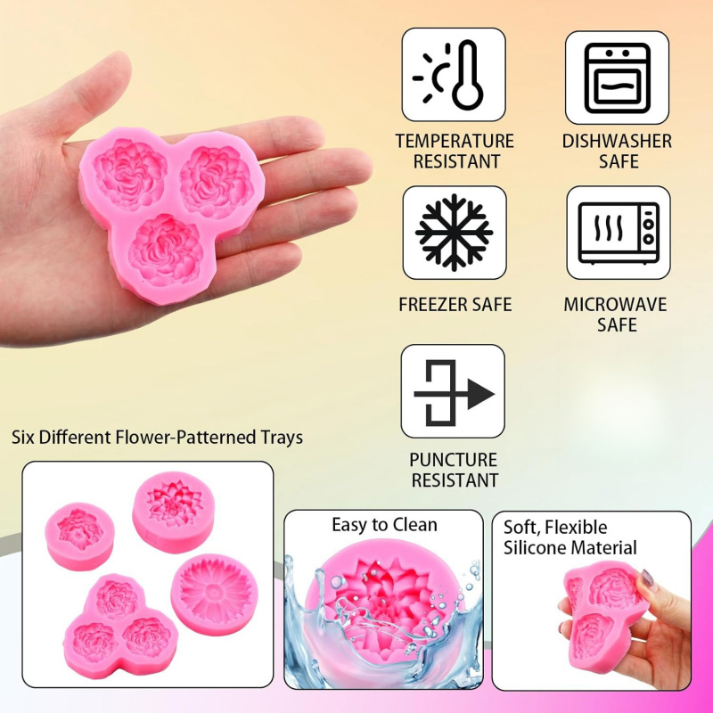 6-delige 3D bloemen siliconen  - Soap Making Kit Amazon recensie en prijs