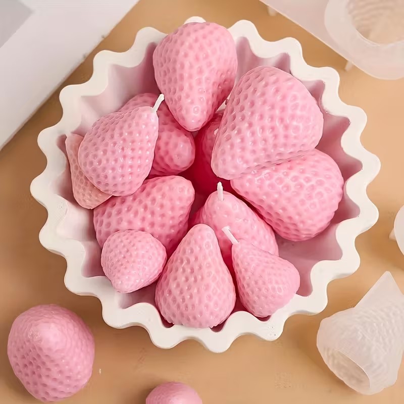 Aardbei siliconen kaarsvorm vo - Soap Making Kit recensie en prijs