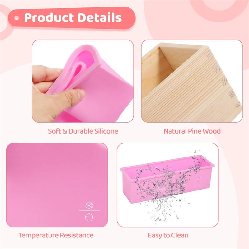 Rechthoekige siliconen zeepvor - Soap Making Starter Kit recensie en prijs