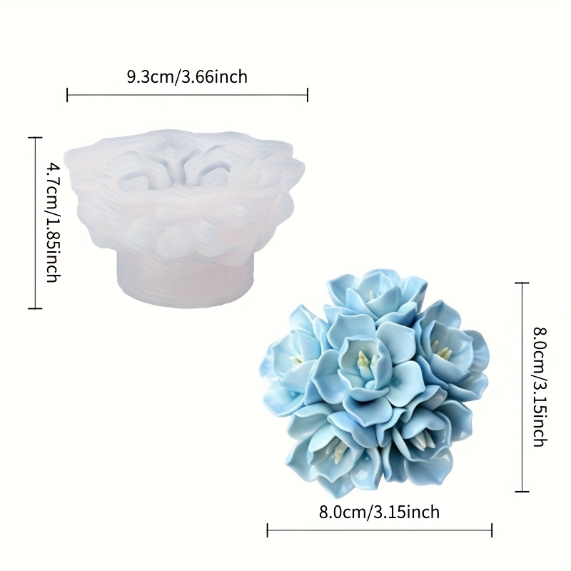 1 siliconen mal voor hortensia - Soap Making Kit recensie en prijs