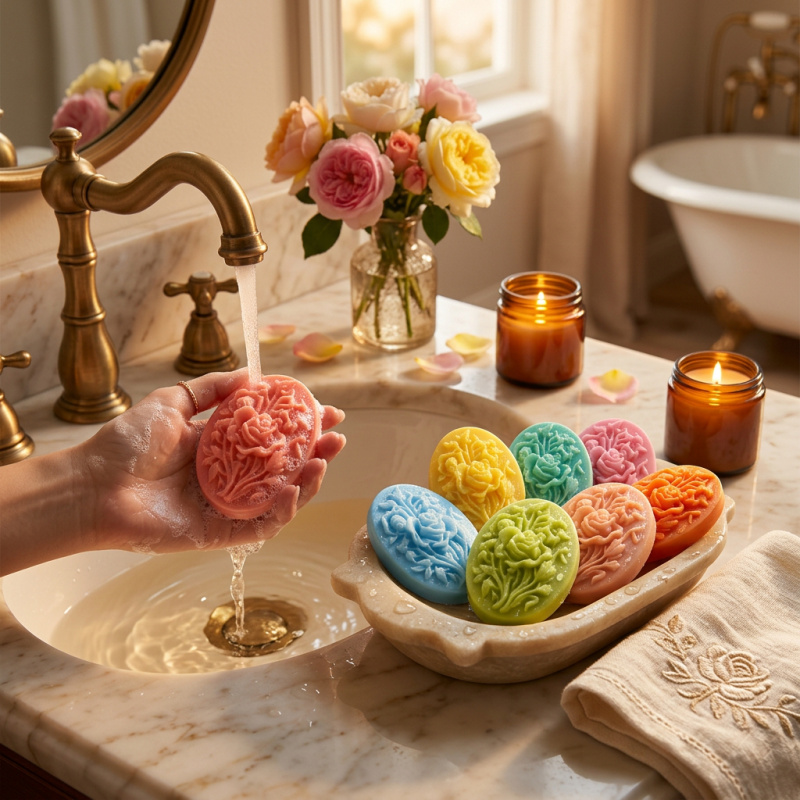 4 siliconenvormen met bloemvor - Soap Making Kit recensie en prijs
